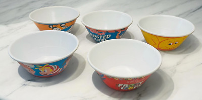 Kellogg s -Cereal Bowls Fruit Loops/Frosted Flakes/Tony the Tiger /Rice Crispies