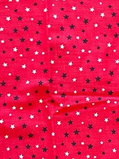 Patriotic Red White Blue Stars Cotton Fabric 1 Yard x 43  Americana USA