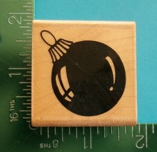 BOLD CHRISTMAS ORNAMENT Rubber Stamp by Stampendous C91