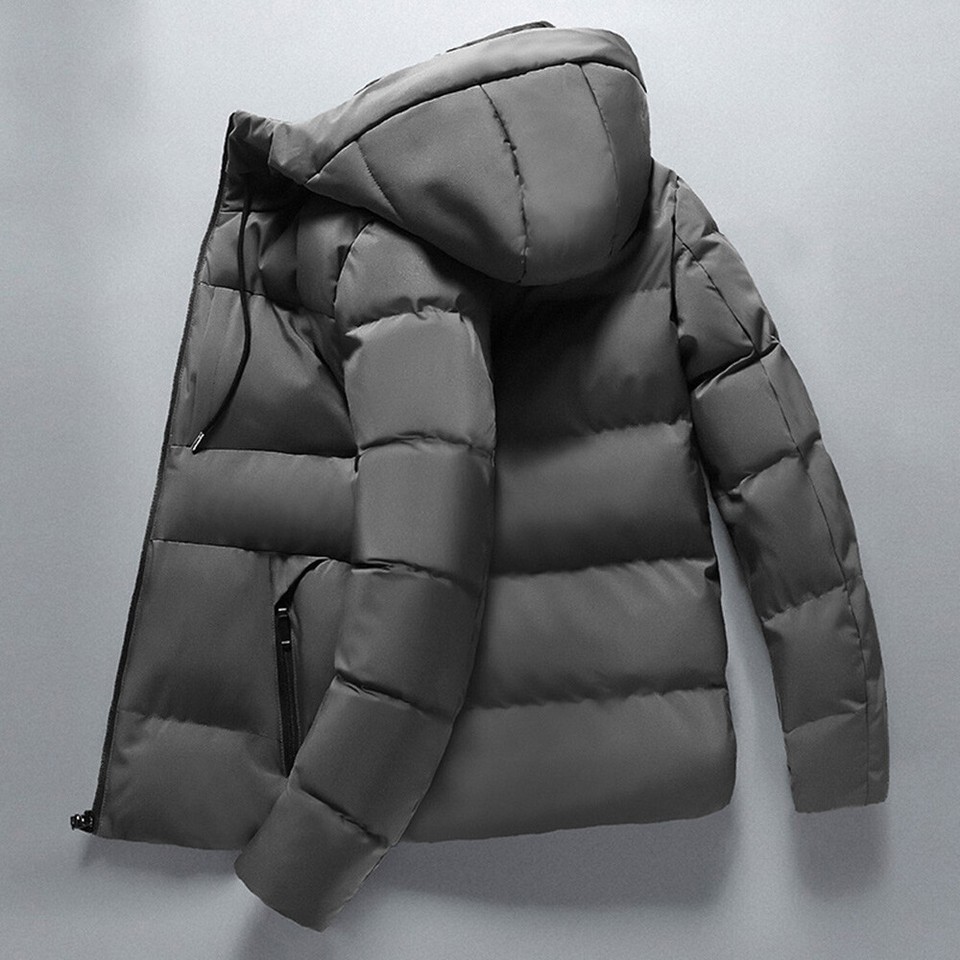 Short Down Jacket Men's Winter Light and Warm Youth Handsome White Duck Down Thick Hooded Jacket