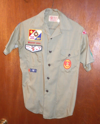 Vintage Official Boy Scouts Button Up Shirt Boy's (No Tag) Small