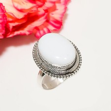 White Coral Gemstone 925 Sterling Silver Ring Christmas Jewelry Gift For Friends