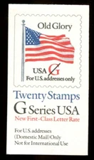 US Booklet MNH #BK223 "G" Rate Old Glory Flag (2x2884a) (32c)   P#k1111, bk2230