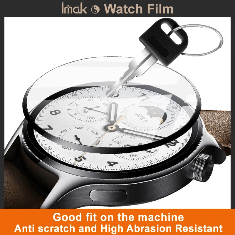 Protector de pantalla de vidrio orgánico IMAK para Huawei Watch 5 46 mm, cubierta de película de reloj HD Foto 4 de 4