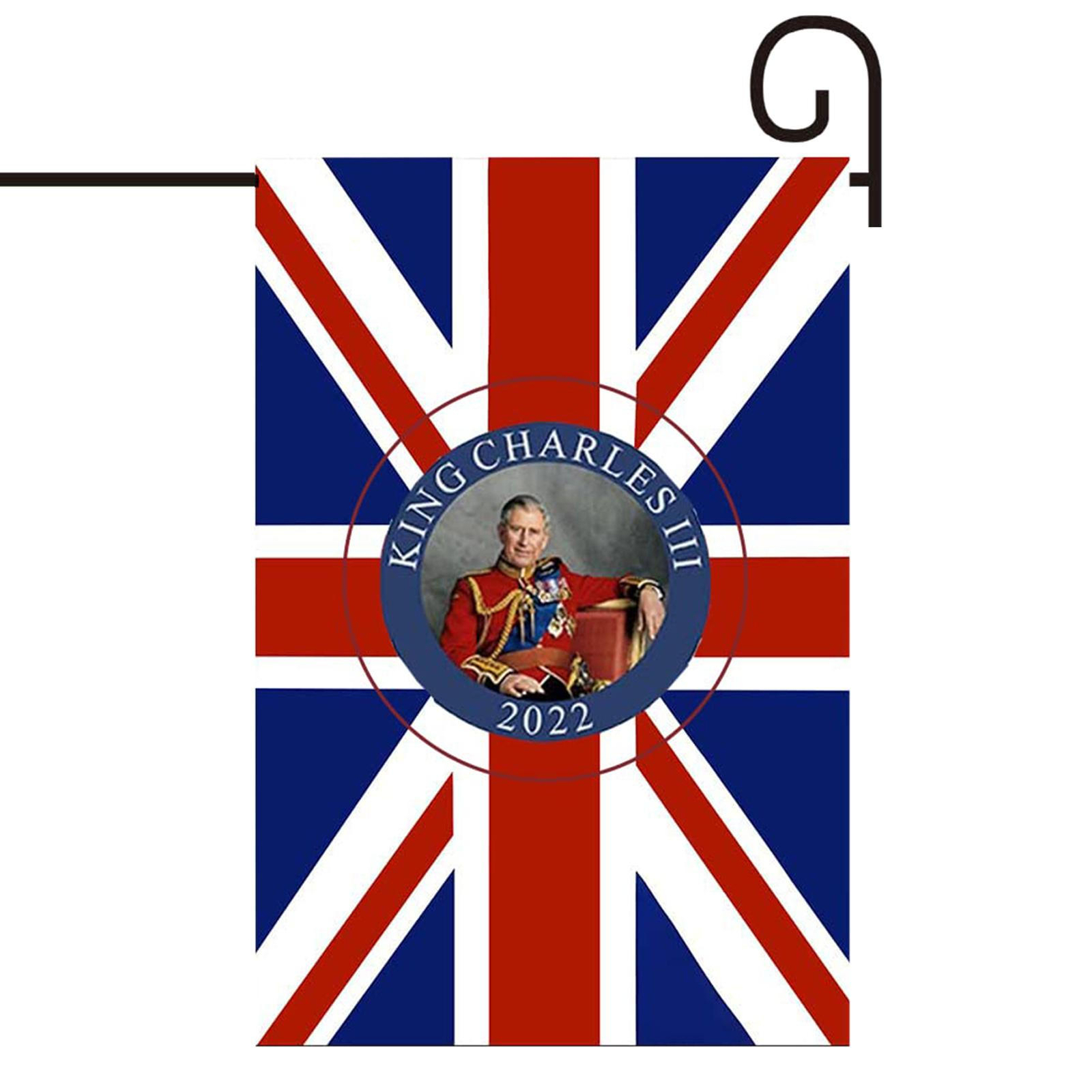 Union Jack Garden Flag King Charles III Long Live The King Souvenir