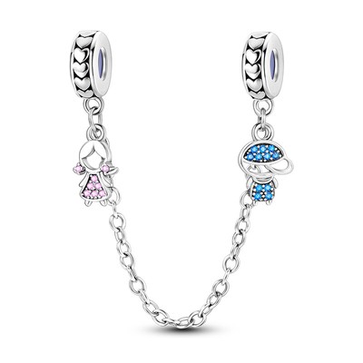MULA Original Jungen Mädchen Sicherheitskette DIY Charm CZ Für Armband 925 Versi