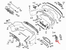 MERCEDES-BENZ GLC X253 Rear Left Exhaust Tailpipe Trim A2538854100