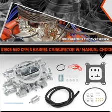 650CFM Carburetor Kit 4 Barrel Gaskets For 1905 AVS2 Manual Choke EPS, RPM, RPM