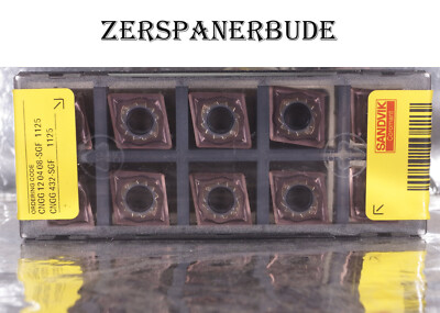10 Wendeplatten CNGG 120408-SGF 1125 Sandvik Neu, ovp mit Rechnung