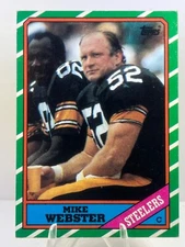 Mike Webster 1986 Topps Football Card #286 Pittsburg Steelers