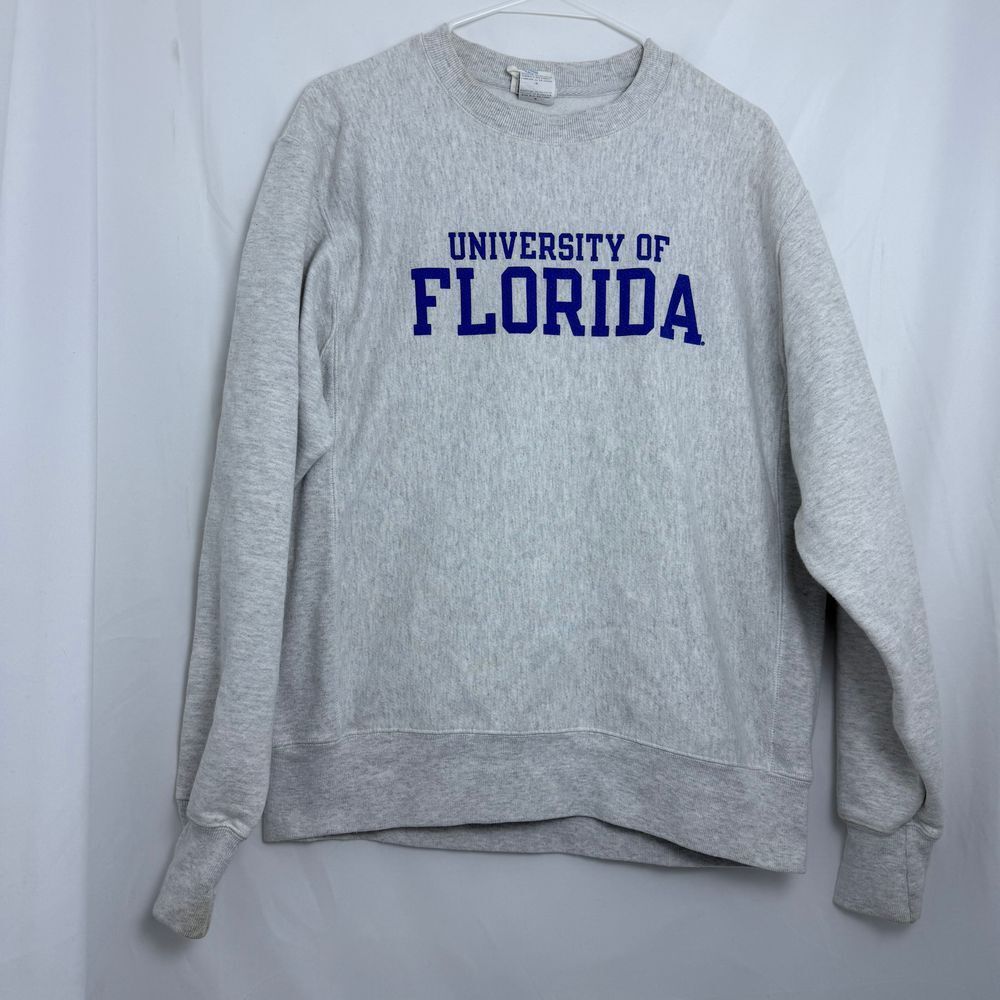Vintage Champion University of Florida Pullover Baggy Sweatshirt Gray Size M