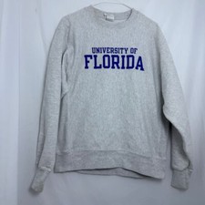 Vintage Champion University of Florida Pullover Baggy Sweatshirt Gray Size M