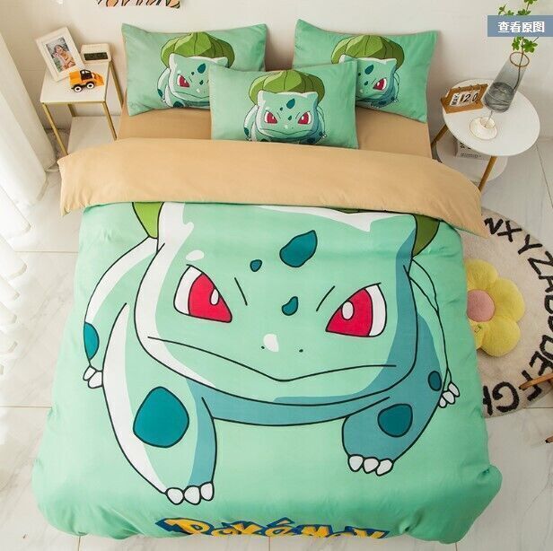 Pokemon Bulbasaur Eevee Collection Single Double King Bedding