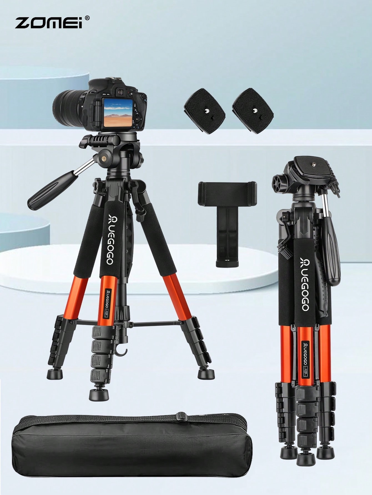 ZoMei U188 Camera Tripod, Suitable For Canon Nikon, Mobile Phone Tripod, 74 Inch