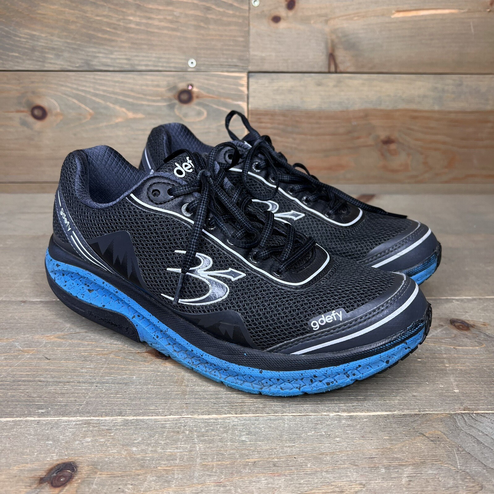 SAOLA Scarpe da passeggio GDEFY Gravity Defyer Mighty nere blu TB9024MLU M da uomo taglia 9 5 US