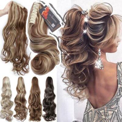 Clip-In Ponytail Hair Extensions – Thick, Human-Like Synthetic Hair, Multiple Lengths 2 thumbnail image