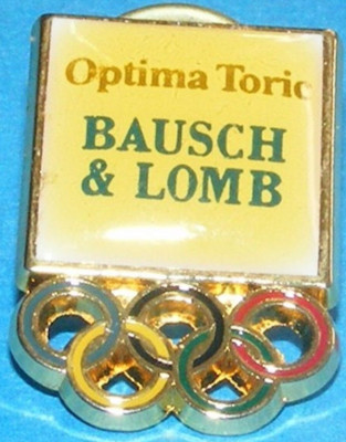 ATLANTA 1996 Olympic Collectible Sponsor Pin - Bausch & Lomb Optima Toric