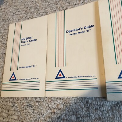 Model D Computer Manuals Version 3.2 Ms-dos Guide To Basic Vtg Lot Of 4