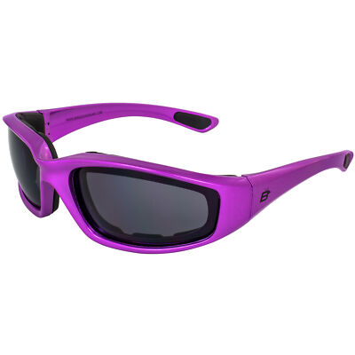 Birdz Eyewear Oriole A/F Padded Sunglasses For Men & Women Purple w/ Clear Lens