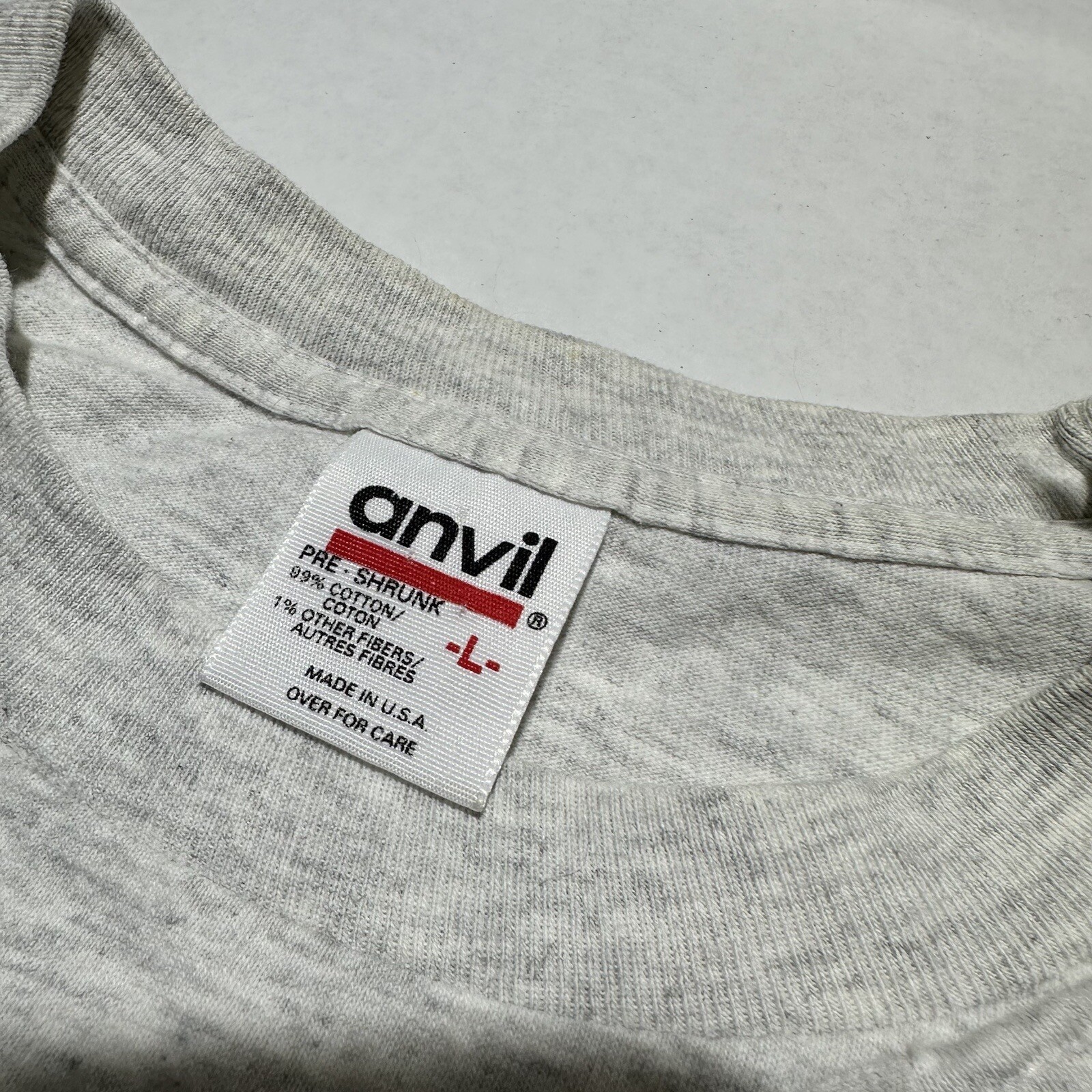 FILA T shirt vintage Virginia Beach da uomo taglia large fatta in USA 3 remi a remi sono logo