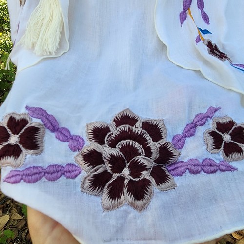 Dreamfeed FILLYBOO Large Off The Shoulder Dress Cottagecore Boho Embroidered - Picture 11 of 15