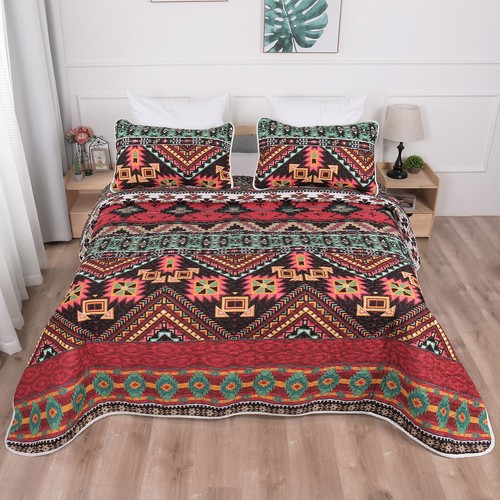 Soft Coverlet Quilted Bedspread Sets Queen Size Bedding Set Comforter Throw Rug - Picture 14 of 93
