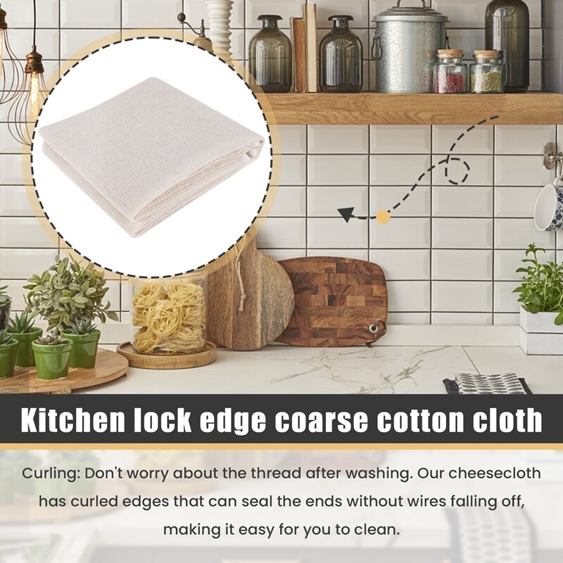 Muslin Cloths for Cooking, Pack of 5 (50X50CM), Unbleached, Cotton