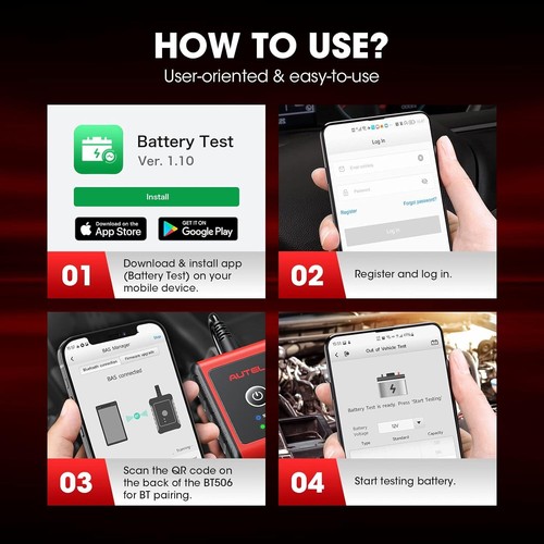 Autel BT506 Auto Battery Tester Electrical System Diagnostic & Analysis Tool - Picture 9 of 14