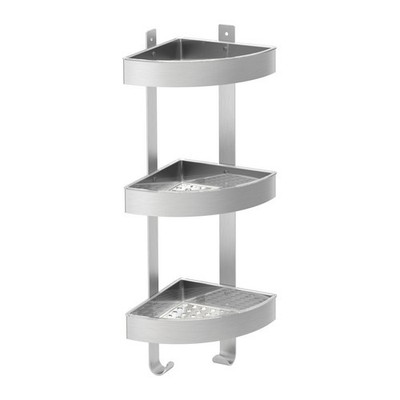 Rust Proof Grundtal Stainless Steel 3 Tier Bathroom Corner Wall