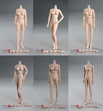 1/6 Female Action Figure Body Pale Suntan Large Medium Small Bust For 12in Doll