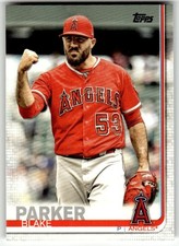2019 Topps #18 Blake Parker Los Angeles Angels Baseball
