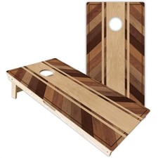 Chevron Wood Tri Stripe - 24x48 Full Size Cor...