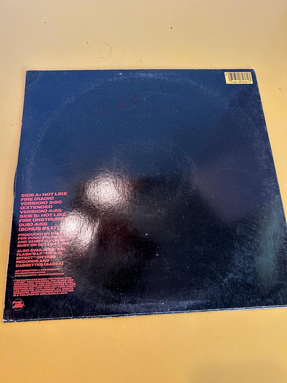 Hot Like Fire 12" Single Kid Flash 