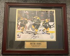 Patrice Bergeron Boston Bruins Autographed Original Photo Game Winning Goal