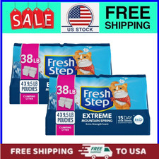  2 pack Fresh Step Extreme Clumping Cat Litter Scented with Febreze, 38 Pounds