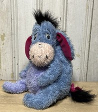 14" Disney Store Eeyore Plush Bean Bag Fuzzy Soft Detachable Tail Stuffed Animal