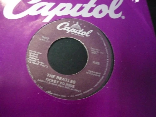THE BEATLES - Ticket to ride / Yes it is 45  Purple CAPITOL  label