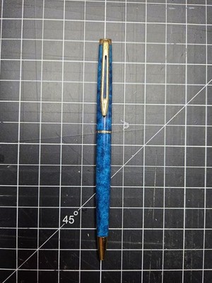 Vintage Waterman Hemisphere Twist Rollerball Pen Turquoise Marble