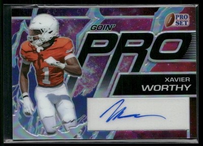Xavier Worthy 2023 Pro Set Metal Goin Auto 1/1 #GP-XW1 Texas Longhorns