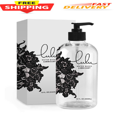 Personal Lubricant. Lulu Lube Natural Water-based Lubes for Men and Women. 16 Oz