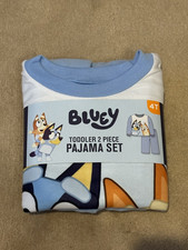 NEW, BLUEY  BINGO TODDLER 2 PIECE FLANNEL PAJAMAS SET, SIZE 4T