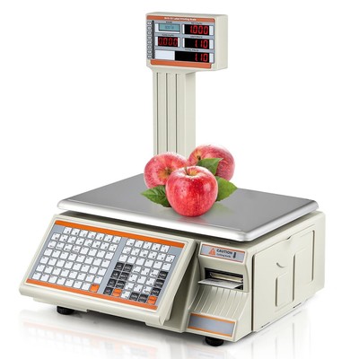 Commercial Digital Scale with Label Printer for Retail and Food Industry - Hi...