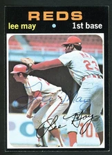 Lee May Signed Auto 1971 Topps Cincinnati Reds Card #40