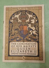 1953 the Coronation of Her Majesty Queen Elizabeth II Souvenir Programme