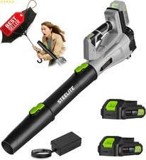 21V Cordless Leaf Blower 150MPH 600CFM Lawn Patio Cleaning US