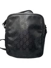 GUCCI Shoulder Bag GG Plus PVC GRY