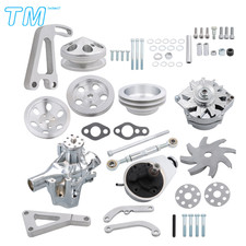 For Chevy Sbc Pulley Bracket Kit Alternator Power Steering Long Water Pump For Chevy Sbc Pulley Bracket Kit Alternator Power Steering Long Water Pump