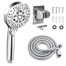 RV Shower Head with Hose, Shower Head with Handheld, 10 Modes High Silver