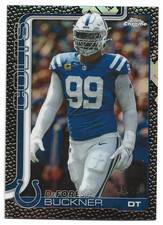 2025 Topps Chrome Leather Black Refractor #133 DeForest Buckner (Colts) 5/10
