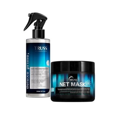 TRUSS Deluxe Prime Hair Treatment Bundle with Truss Net Mask Intensive Repair 
